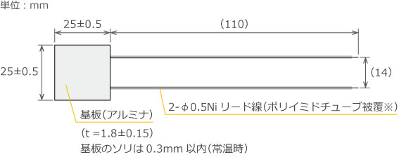 600℃対応マイクロセラミック形狀図